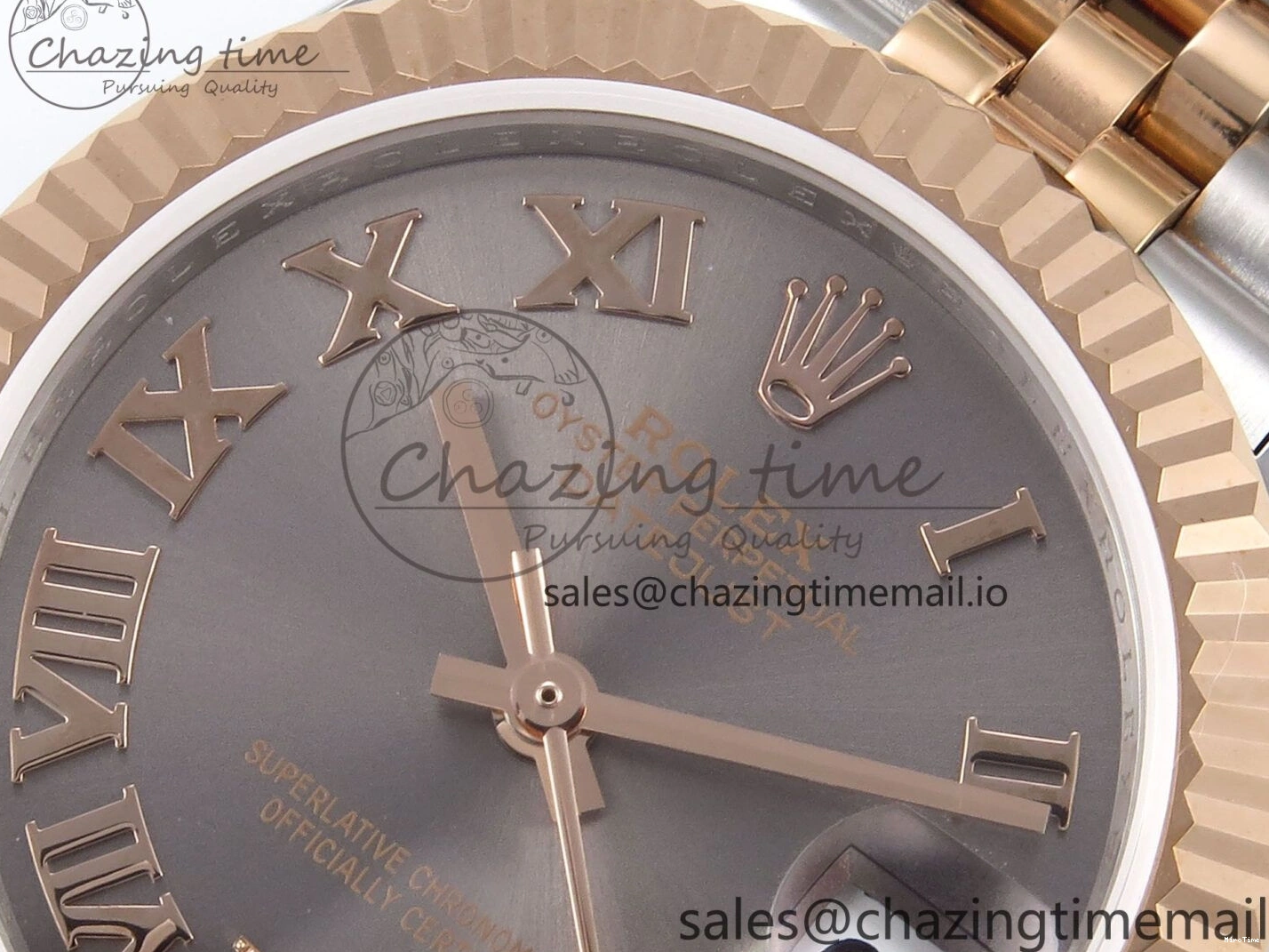 MiroTime 0401 Popular DateJust 31 278271 SS RG GMF 1:1 Best Edition 904L Steel Gray Roman Diamonds Dial on Jubilee Bracelet A 1165